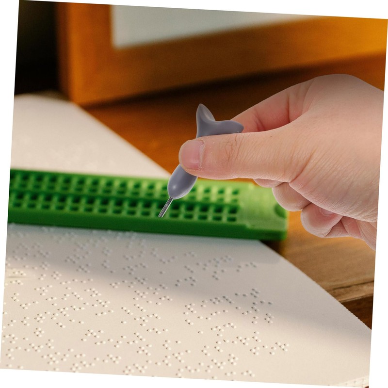 KOMBIUDA 2pcs Braille Writing Pen for Blind Braille Writing Tool