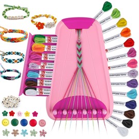 Artes y manualidades para niños de 8 a 12 años, kit de fabricación de pulseras de la amistad para niñas, kit de fabricación de joyas, regalos de Navidad para niños de 6, 7, 8, 9, 10, 11, 12 años