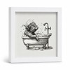 Funny Highland Cow Bathroom Wall Art Decor, 7x7 Inch