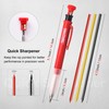 HAUTMEC Solid Carpenter Pencil with 6 Refills, Long Nose Deep