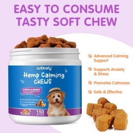 Calming Chews for Dogs,150 Counts Chicken Flavor Dog Calming Treats Anxiety Relief,Reduce Stress,Fear,Barking, Hyperactivity,Reactivity, Aggression,Travel Issues, for All Breeds & Sizes (Chicken)