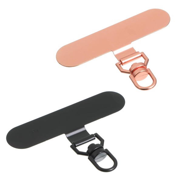 Xyembu 4 PCS Rose Gold and Black Stainless Steel Cell