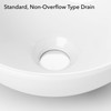 Miligoré 16" Round White Ceramic Vessel Sink - Modern Above