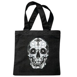 Reifen-Markt Tasche Umhängetasche VINTAGE SKULL BIKERSHIRT GOTHIC BIKE CLUB MC MOTORCYCLE CHOPPER CUSTOM MOTORRAD MOTORRADTREFFEN CLUB TREFFEN Einkaufstasche Schulbeutel Turnbeutel in Schwarz