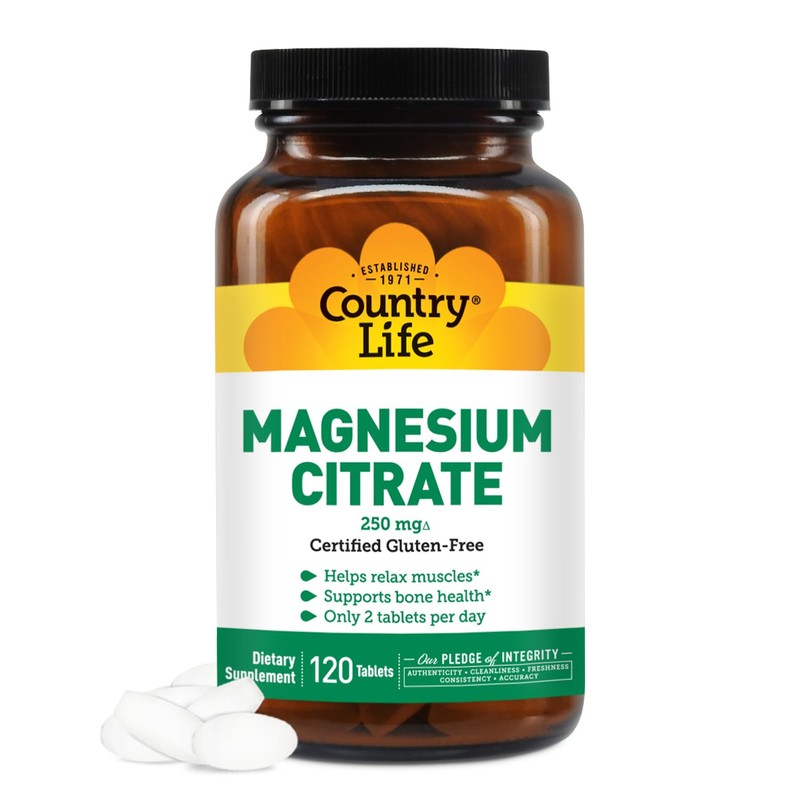 Magnesium Citrate, 120 Tabs by Country Life
