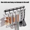 Qinsky Kitchen Utensil Hangers with 6 Hooks,2pcs Wall Mount Utensil