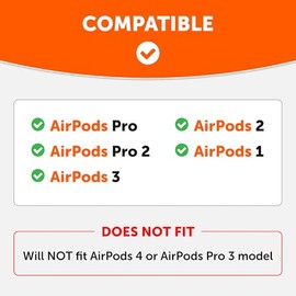 WC HookZ - Ganchos para Las Orejas mejorados y patentados para AirPods Pro 1, 2 y AirPods 1, 2 y 3 - Pares de Dos tamaños incluidos en el Paquete, Fabricados por Wicked Cushions | Pitch Black