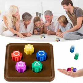 Gonggi Korean Game, 2025 New Korean Traditional Play Game, Gonggi Jack Stone Pebbles Set, Stone Catching Game, Hand Eye Coordination Training Toy (5pcs+Base)