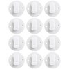 12 Pack White Shower Curtain Clips – Self Adhesive Showers