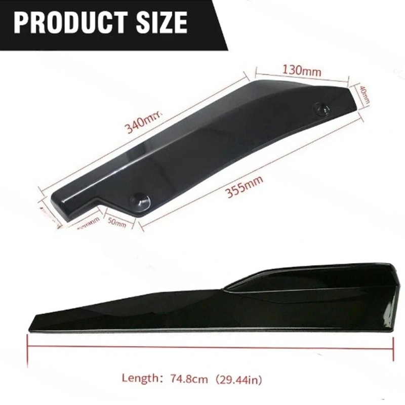 For Ford Fusion SE Front Bumper Lip Spoiler+Side Skirt+Rear Lip+Strut+Rods