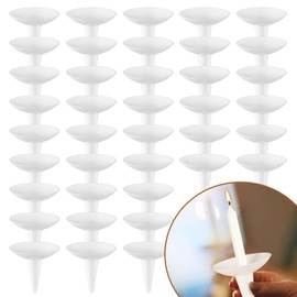 Set of 500 Candle Drip Protectors - Elegant White Reusable Candle Drip Protectors for Weddings Home Decor,Table Centerpieces,Church Candles Bulk.