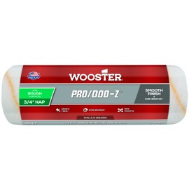 Wooster Brush RR644-9 Pro/Doo-Z Shed Resistant Paint Roller, 3/4 in Nap, 9 in L, Woven Fabric Cover, White , 9 Inch