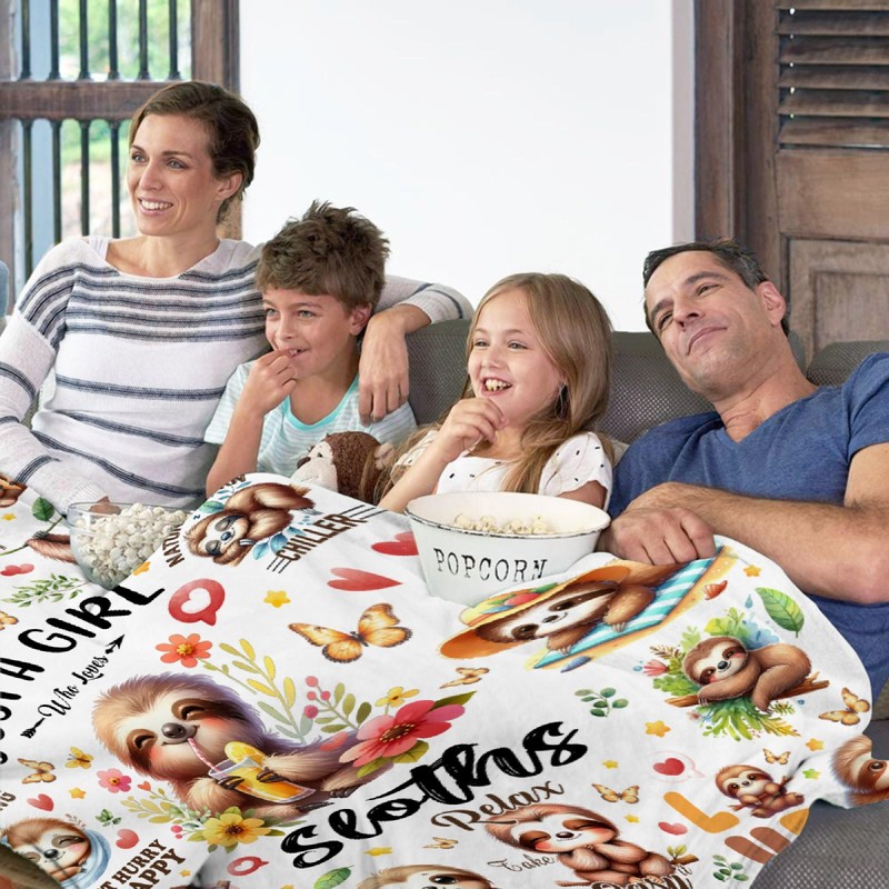 Sloth Blanket Sloth Gifts for Women Adults Sloths Lovers Stuff