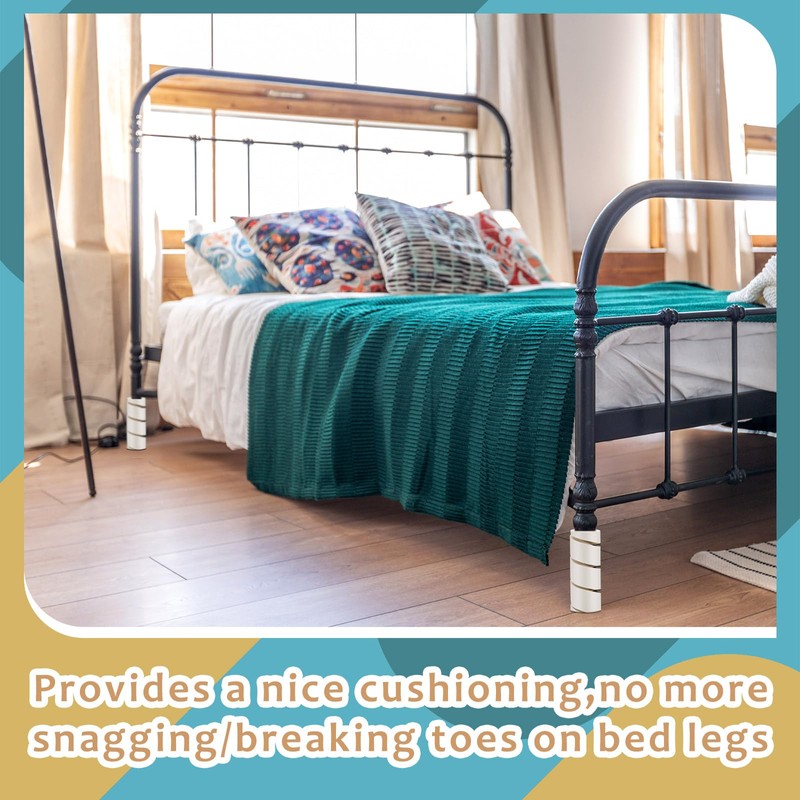 ReliThick 4 Pcs Bed Frame Toe Protectors 6" Bed Frame