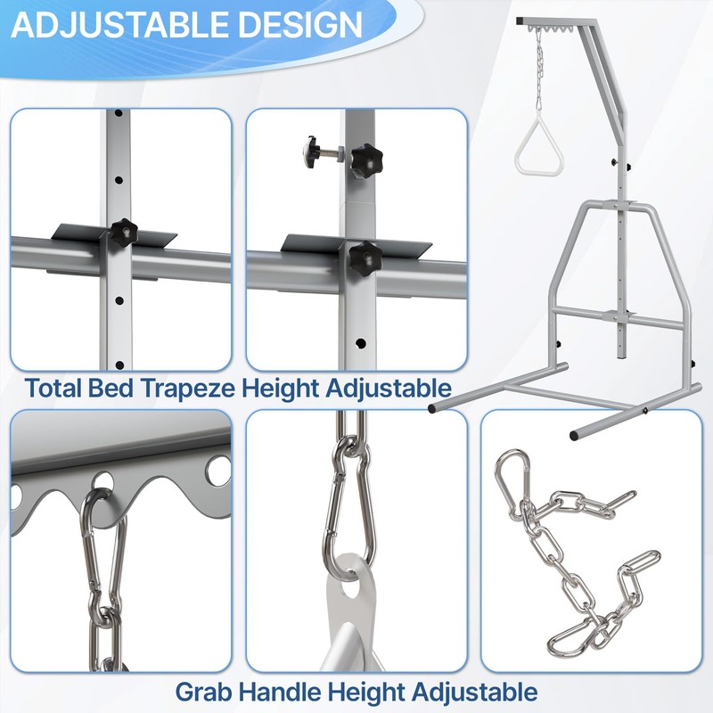 Trapeze Bar for Bed Mobility, Freestanding Mobility Support Frame