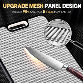 Titanium Cutting Board Double-Sided, Diamond-Patterned Meat & Vegetable Chopping Board for Kitchen, GR14 Titanium/Wheat Straw PP, Large, Dishwasher Safe, Non-Toxic, Durable Cutting Board