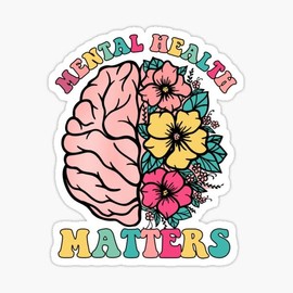 Mental Health Stickers Vinyl Decal Window,Laptop,Bumper Sticker 5"