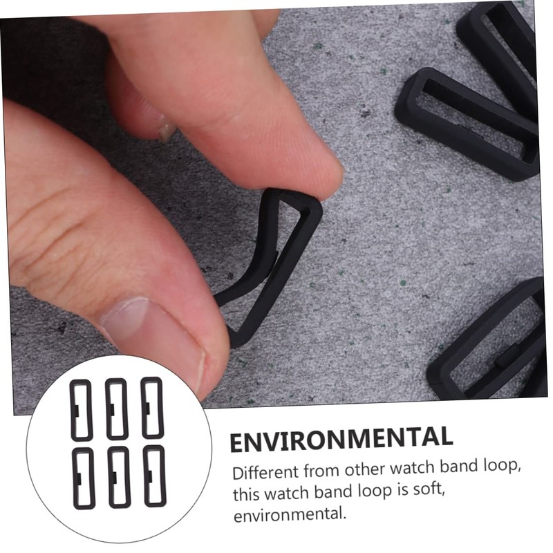 TEHAUX 6pcs Watch Band Holder Loops for Durable Fastener Rings