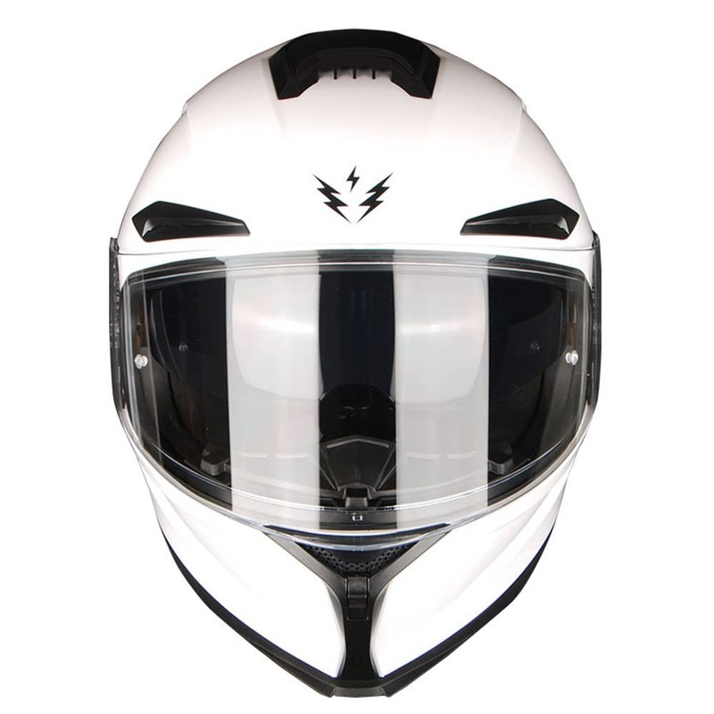 1Storm Motorcycle Full Face Helmet Dual Visor Sun Shield Pure