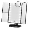 Espejo Maquillaje Luz Tríptica Aumentos 10x/3x/2x Carga Usb