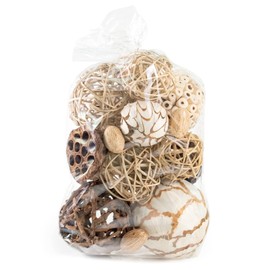 ANDALUCA Natural Tones Vase & Bowl Filler Decorative Balls (Natural Orbs)