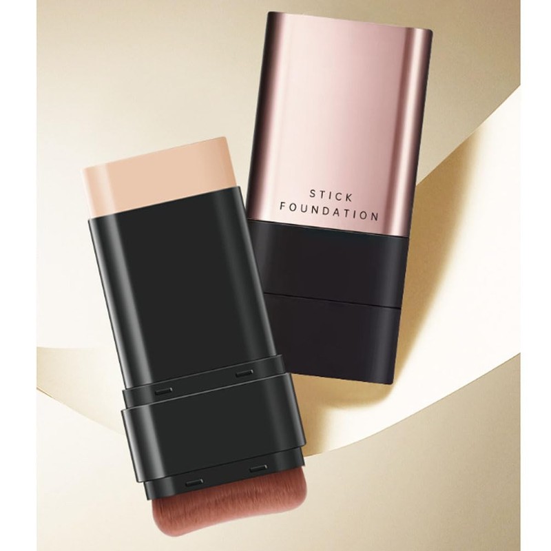 LEEINTO (2025 Newest Dual Head Design) Foundation Stick with Brush,