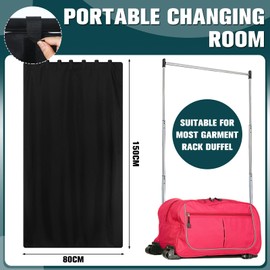 Windkream Backstage Hanging Mirror and Privacy Changing Curtain for Dance Bag Suitcase Set of 2 Portable Changing Room Travel Foldable Mirror Competition Dance Bag Accessories