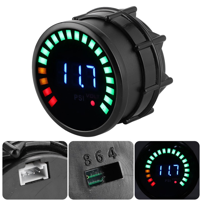 2in Digital Oil Pressure Gauge Meter 0‑120 PSI LED Display
