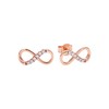 Amor Infinity Women's Stud Earrings 12 mm 925 Silver Rose