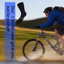 OTTERSHELL Waterproof breathable socks for MEN and WOMEN. For outdoor activities golf running cycling hiking walking. (UK, Numeric, 3, 5, Regular, Regular, Black - G)