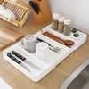 Kitchen sink drawer cutlery organizer slide tray