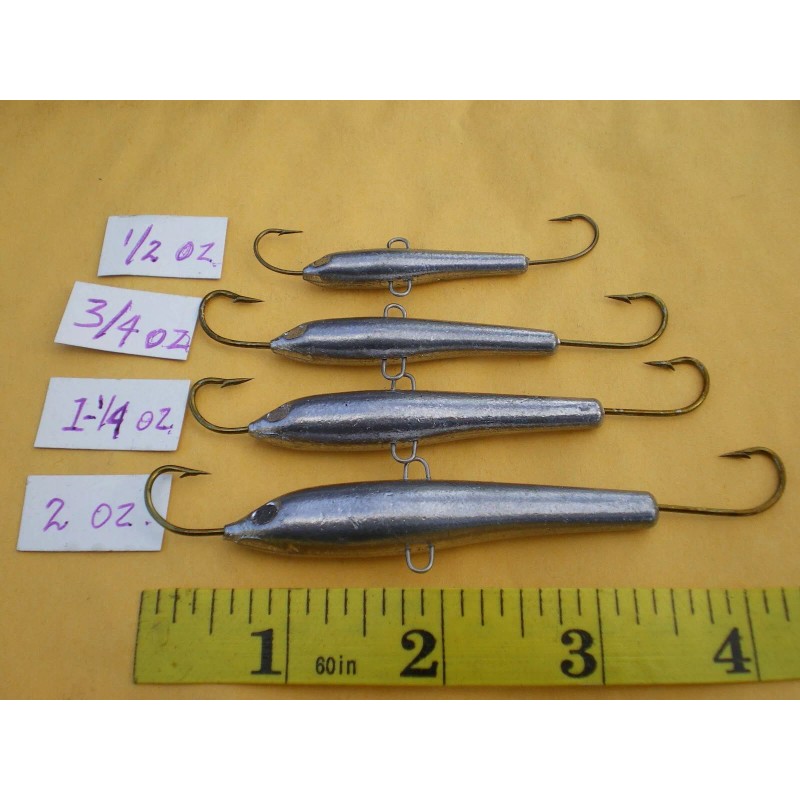 HOME MADE 10 PCS. SHAD JIGGING/ICE FISHING, CASTING LURE BAIT