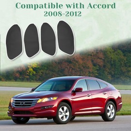 VKGUG 4PCS Door Panel Armrest Cover Replacement Compatible with Honda Accord 2008-2012 Sedan EX/EX-L/LX/LX-P/SE Front and Back Leather Arm Rest Replaced Skin Upholstery Black (Only Leather Part)