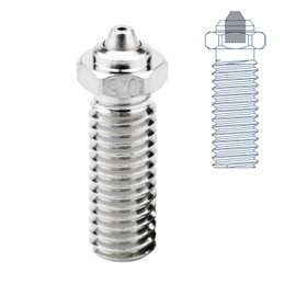 Upgrade Bimetal My Nozzle 0.8 High-wear Resistance Compatible with Volcano Heater Block hotend Genius Pro Sidewinder X1 X2 FLSUN SR, Vyper/Kobra Max/Plus/Kobra 2 3D Printer (0.8mm)