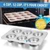 Muffin Pan Set of 2, E-far Stainless Steel Muffin Pan