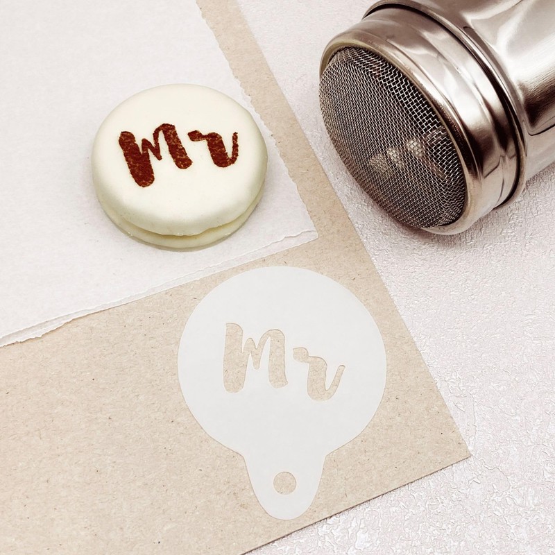 Mr Mrs Macaron Oreo Cookie Stencils Small Mylar Stencil Set