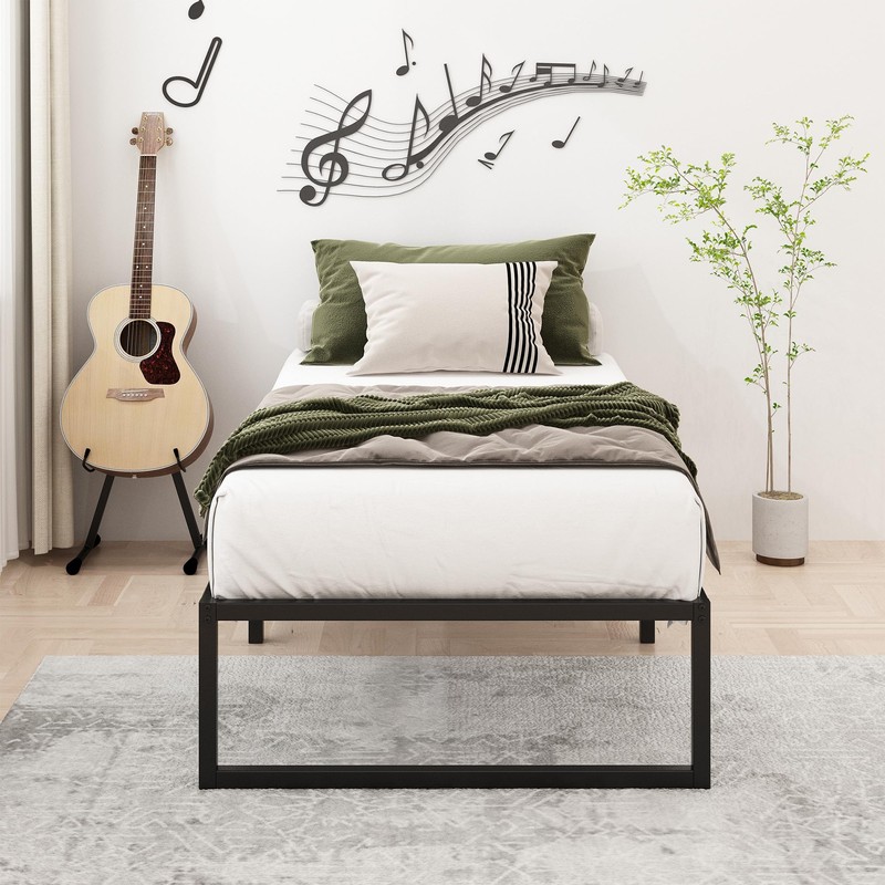 Lutown-Teen 12 Inch Twin Size Bed Frames with Heavy Duty