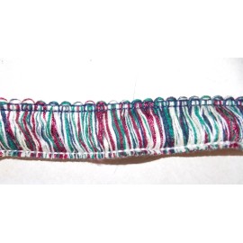 Unbranded 1 Yard Blue Green Burgundy Brush Fringe  Trim