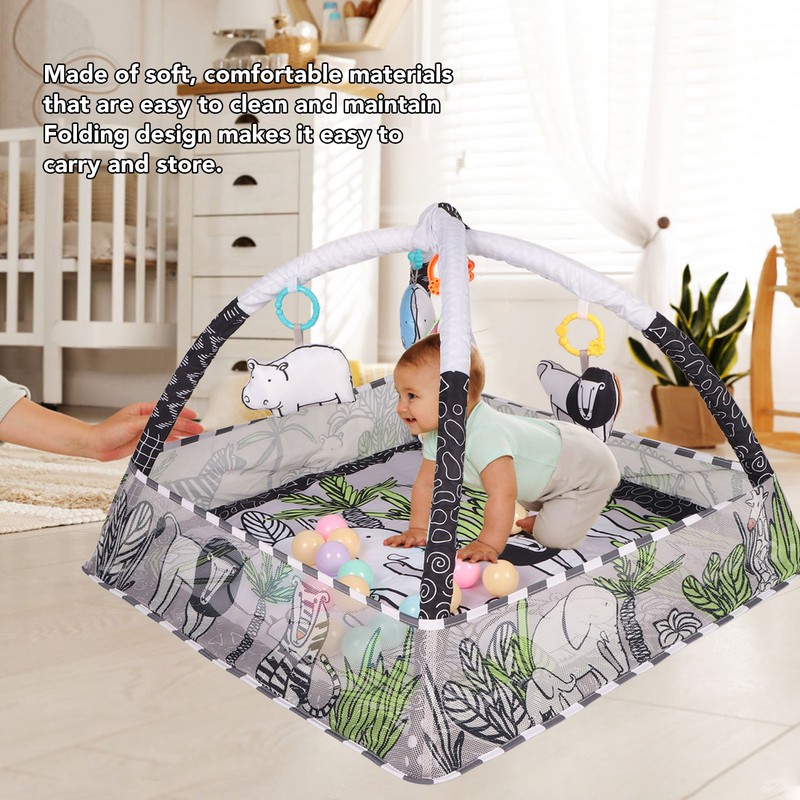 Portable Cozy Baby Gym Play Mat Square Wild Prairie Pattern