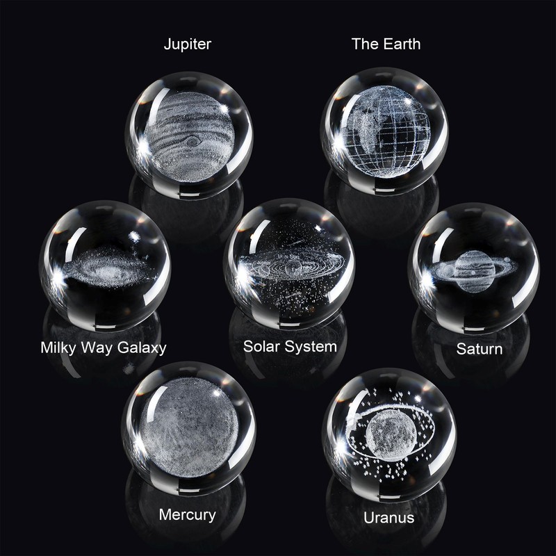 YU FENG 7 Planet Crystal Ball Night Light 40mm/1.57-inch with