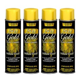Chase 8-1/2-Ounce Brilliant Finish Metallic Spray Enamel, 24-Karat Gold. 4 count