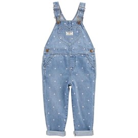 OshKosh B'Gosh Girls World's Best Overalls, Blue Heart, 4T