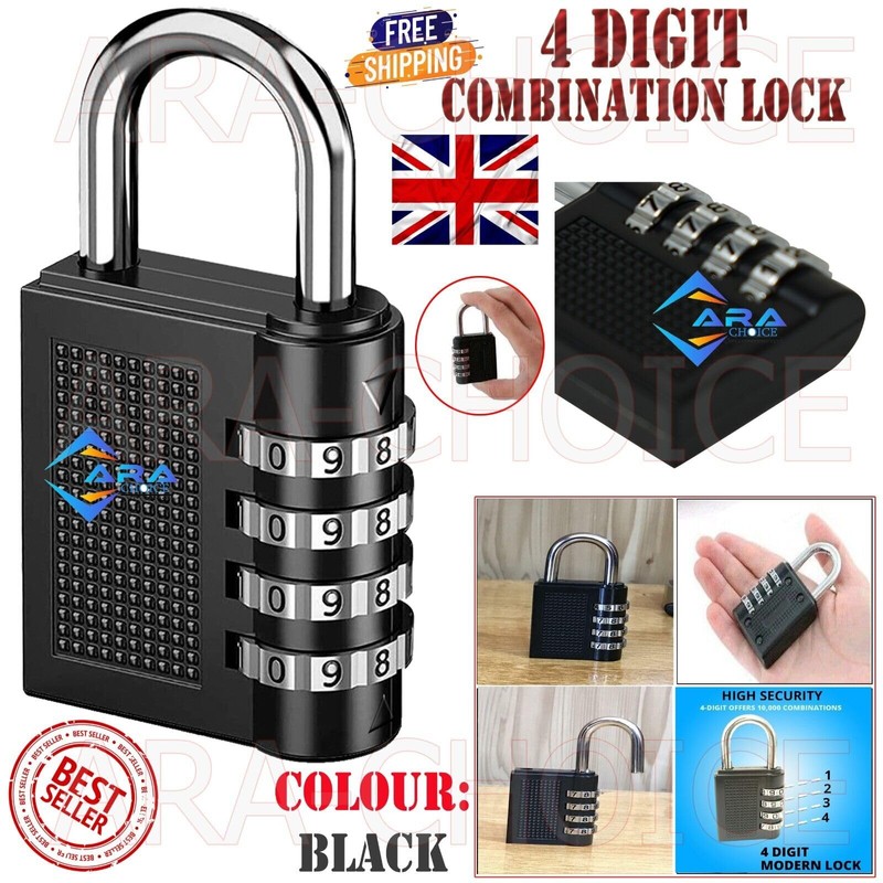 ARA CHOICE Combination Number Locks 4 Digit Padlock Locker Lock