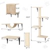 5 Pcs Wall Mounted Cat Climber Set, Floating Cat Shelves