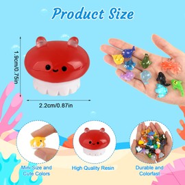 HEQU 36 Pcs Mini Ocean Figurines, 36 Styles Mini Ocean Animals Mini Figurines Ocean Mini Resin Animals Miniature Marine Animals Mini Figures Sea Animals for Garden Dollhouse Fish Tank Potted Decor