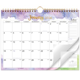 2026 Calendar - 2026 Wall Calendar, January 2026 - December 2026, 11" × 8.5", Spiral Twin-Wire Binding, Daily Blocks with Julian Dates, Perfect for Planning and Organizing Your Life