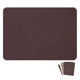 THJOPOKEEL 5 piezas Parche de reparación de cuero, kit de parches de cinta autoadhesiva grande para sofá, asiento de auto, sillón, silla de vinilo. 20 x 28 cm/8 x 11 Pulgadas (Marron oscuro)