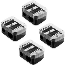 JUJUGO Eyeliner Sharpener, Set of 4, Eyebrow Pencil Sharpener, Eyebrow Pencil Sharpener, Mini Pencil Sharpener, 2 Hole Design, Eyebrow Tool, 0.3 inch (8 mm), 0.5 inch (12 mm) Compatible