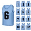 SHIJIXING 12 Pack（1-12） Numbered Pinnies/Soccer Training Bibs/Basketball Jerseys for Kids,Youth