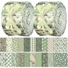 Hosuly 40 Pcs Sage Green Fabric Greenery Fabric for Rug